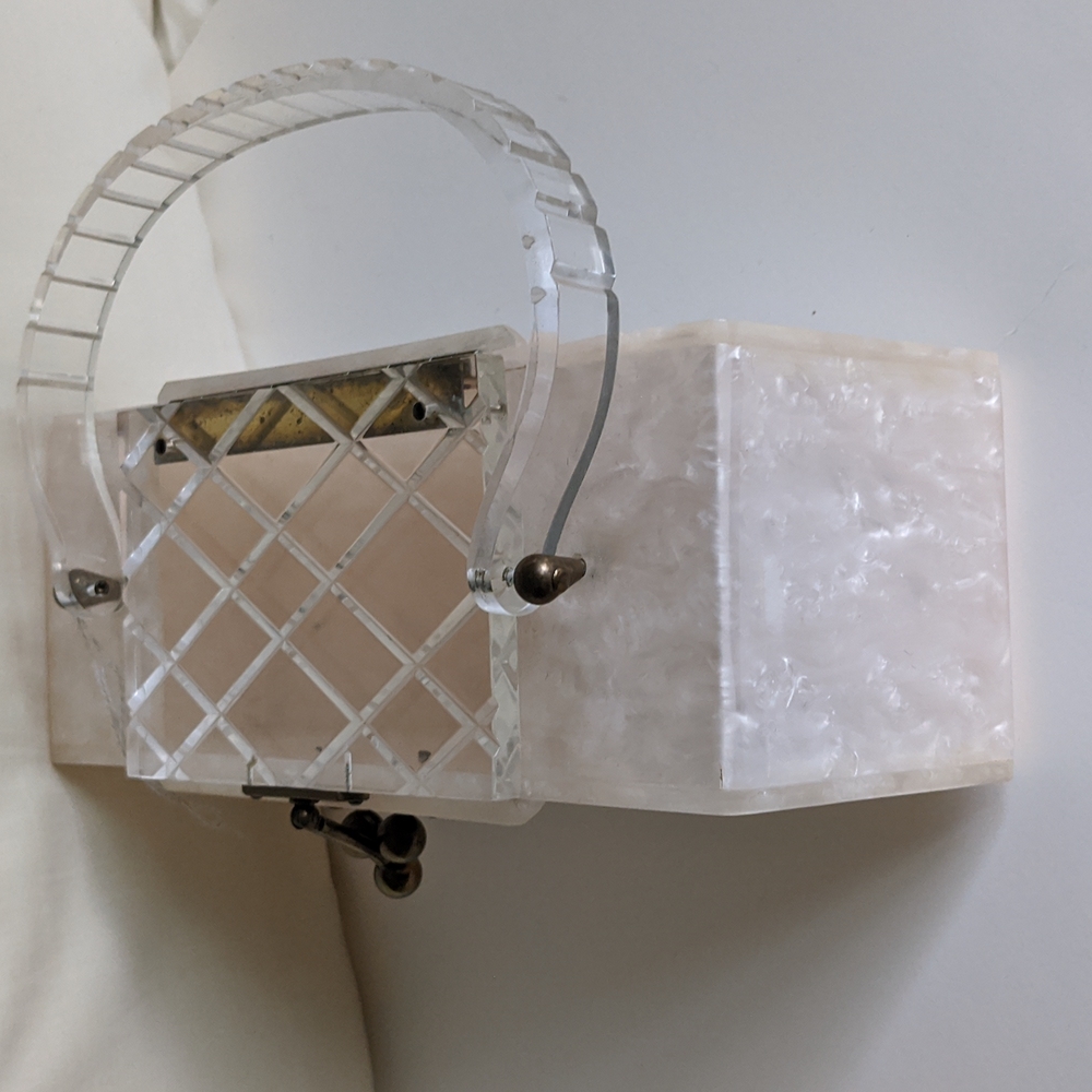 Rare Vintage Lucite Marbelized Purse - Picture 7 of 9
